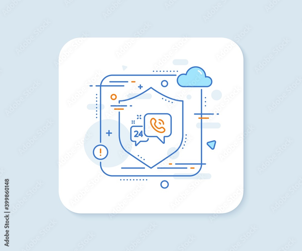 24 hour service line icon. Abstract vector button. Call support sign. Feedback chat symbol. 24h service line icon. Protect shield concept. Vector 24 hour service line icon. Abstract vector button. Call support sign. Feedback chat symbol. 24h service line icon. Protect shield concept. Vector