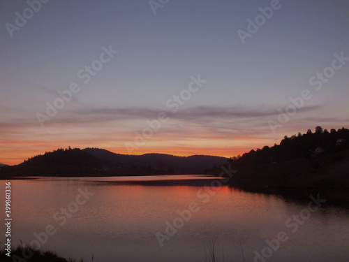 sunset over the lake © EDA
