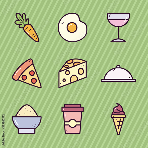 food icon set vector design © Jeronimo Ramos