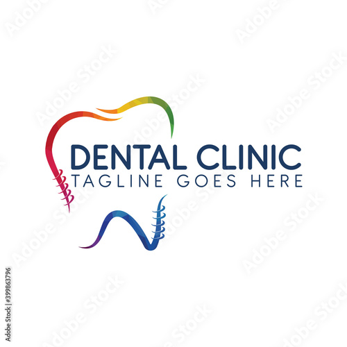 Dental logo Template vector illustration design. Dental Clinic Logo Teeth abstract design vector template.