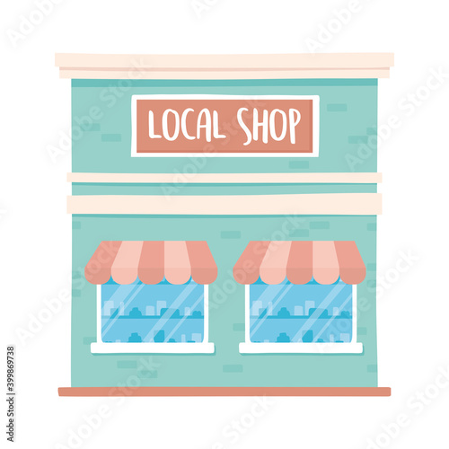 local shop small business, design white background