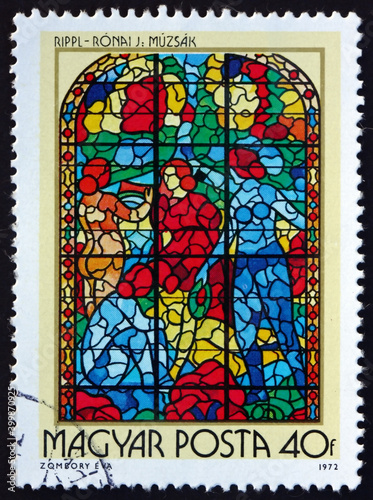 Postage stamp Hungary 1972 Muses, by Jozsef Rippl-Ronai