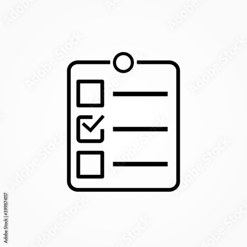 clipboard icon, vector check list, checklist form illustration, survey icon © suldev