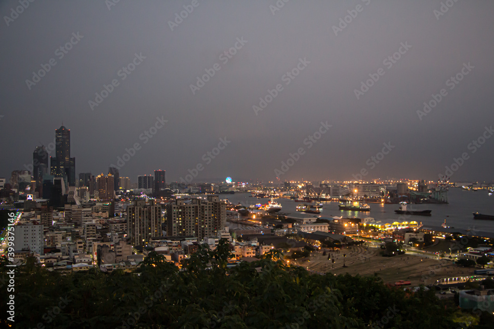 Obraz premium 台湾の高雄市の夜景