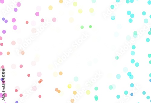 Light Green, Red vector template with ice snowflakes.