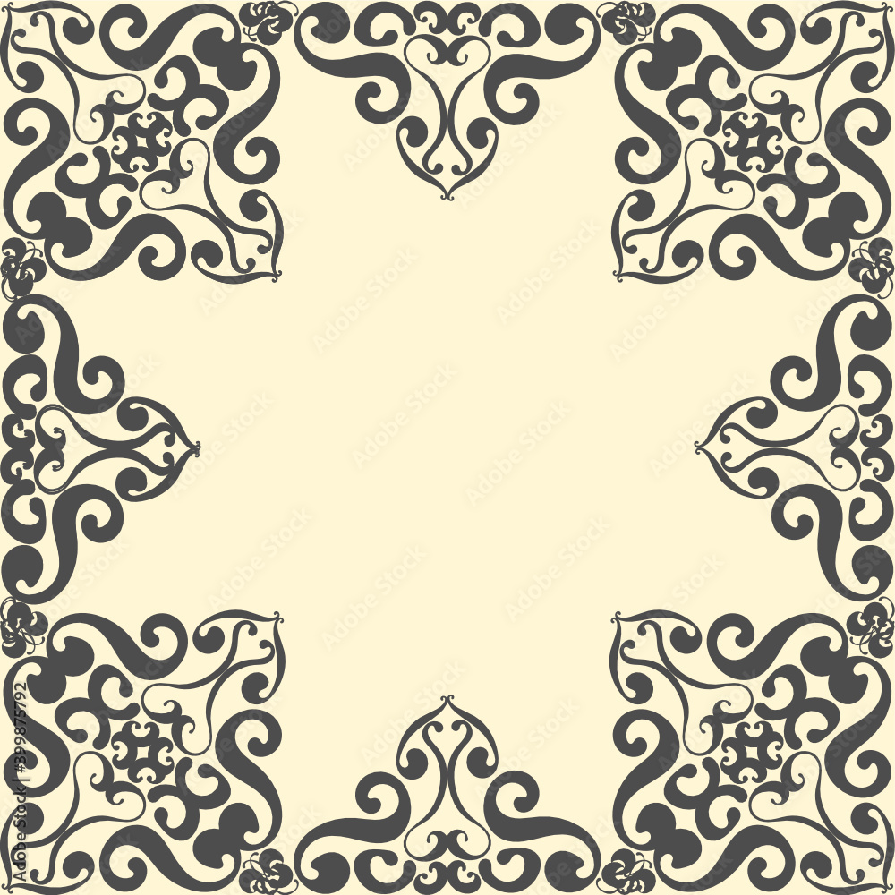 Background with victorian style. Lace or carved illustrations for frames and ethnic decorations