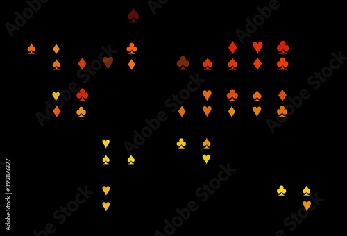 Dark Orange vector layout with elements of cards.