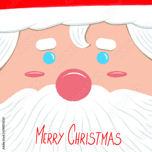 Cara de Santa Claus para navidad y fiestas