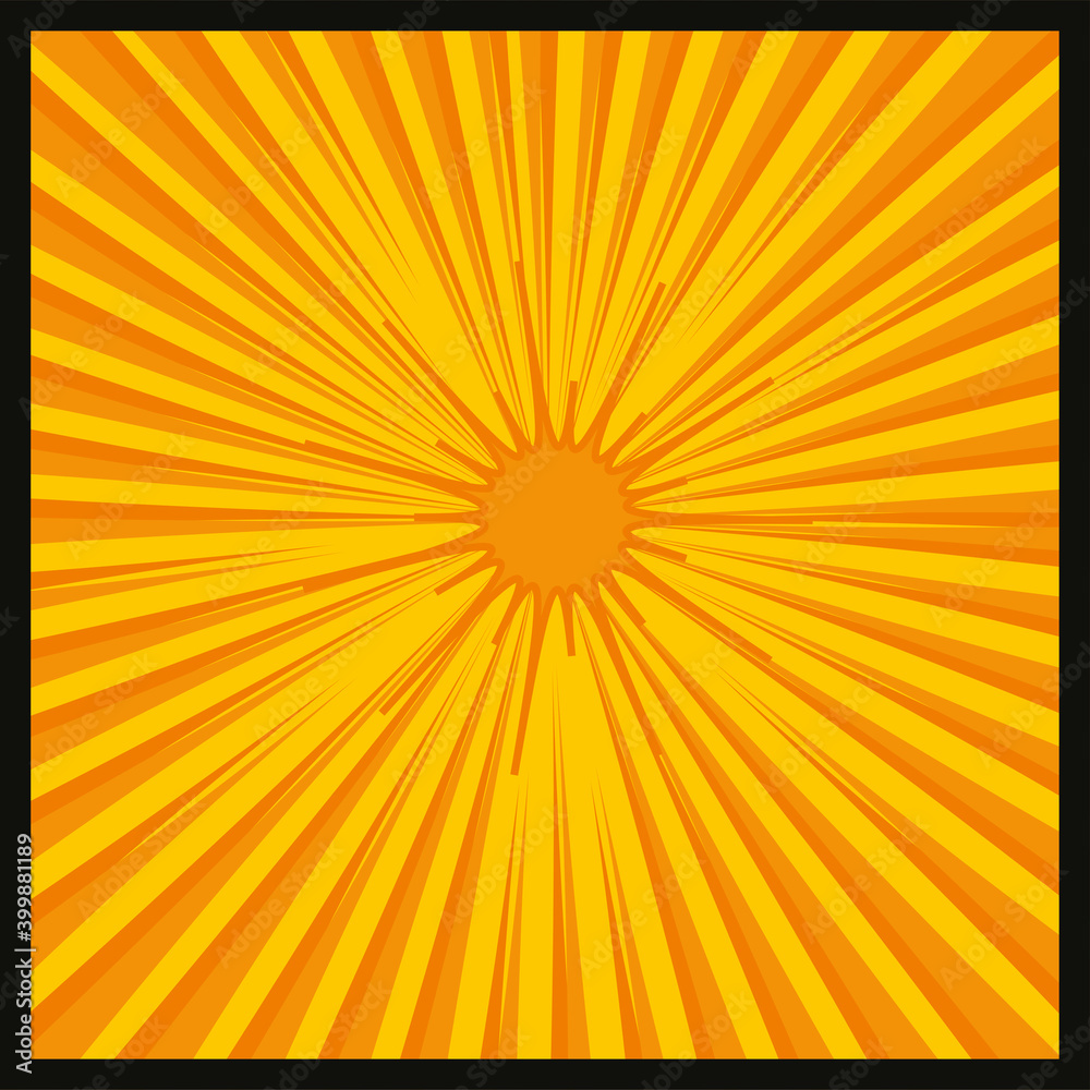 Fototapeta premium Halftone comic background. Pop art frame - Vector