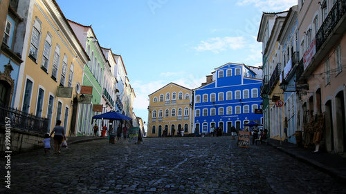 salvador, bahia, brazil - december 16, 2020: View from Largo do Pelourinho, in the Historic Center of the city of Salvador.  photo