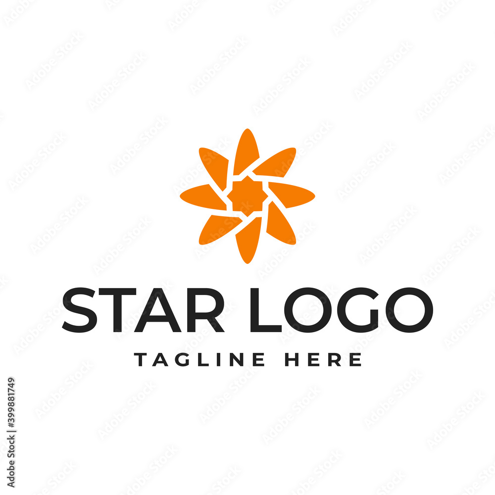 Star logo design with outline style. Outer space vector graphics. Star logo design with outline style. Outer space vector graphics.