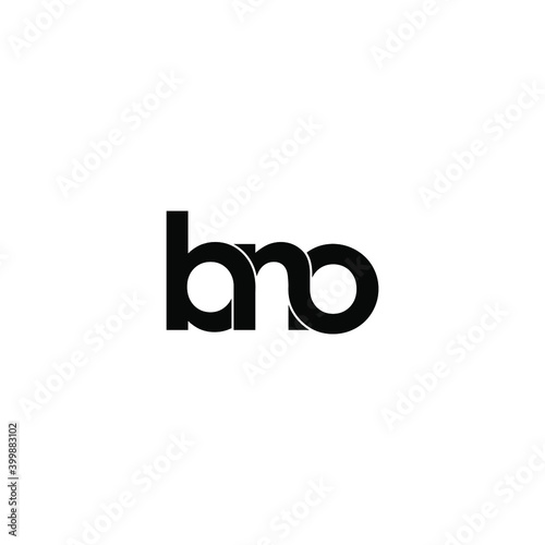 bno letter original monogram logo design 