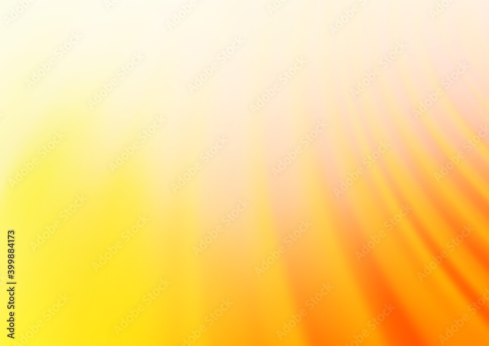 Fototapeta premium Light Yellow, Orange vector abstract blurred background.
