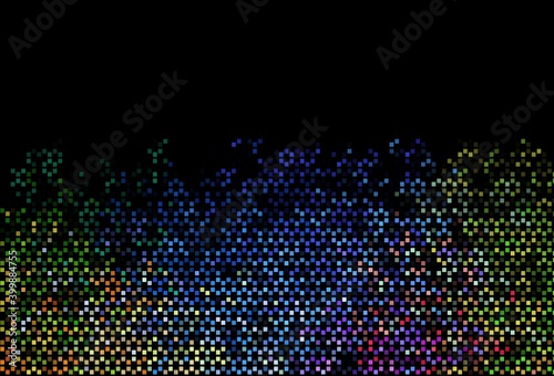 Dark Multicolor, Rainbow vector template with square style.