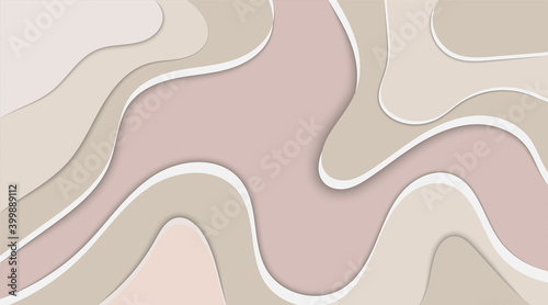 Wavy fluid abstract vector background design with soft colors