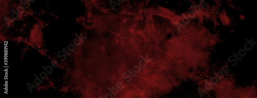 dramatic black and red marbled background texture with grunge streaks and cracks, old distressed dark color paper