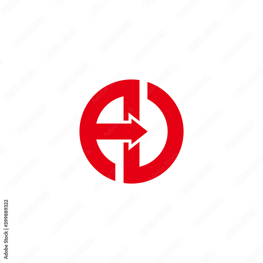 vector of abstract letter AD motion geometric arrow logo vector of abstract letter AD motion geometric arrow logo