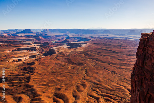 A wide vista of Canyonlands National Park in Utah