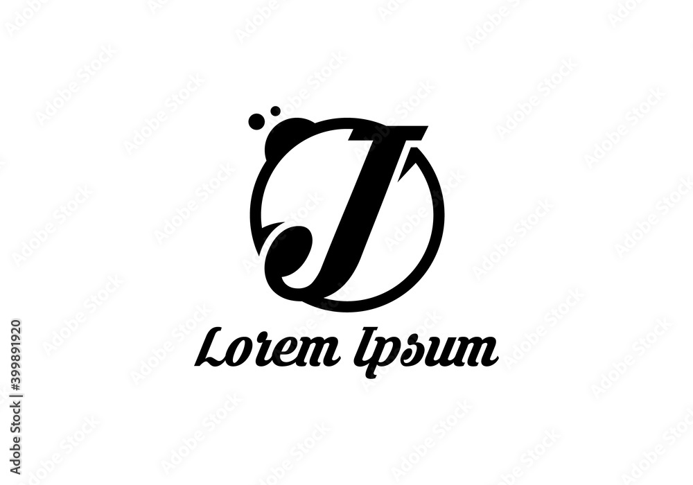 Obraz premium Letter J Minimal Monogram