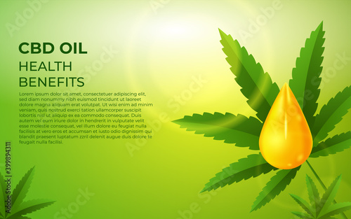 CBD Chemical Formula, Growing Marijuana, cannabinoids and health, medical marijuana, CBD elements in Cannabis. Beautiful background of green cannabis flowers A place for copy space