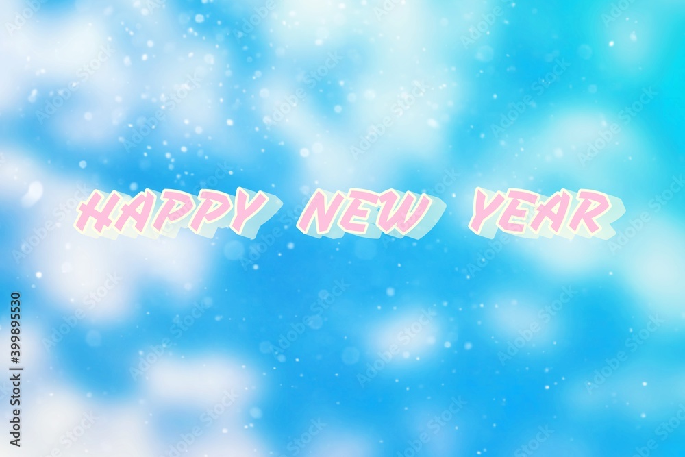 Happy New Year  with blue background card
