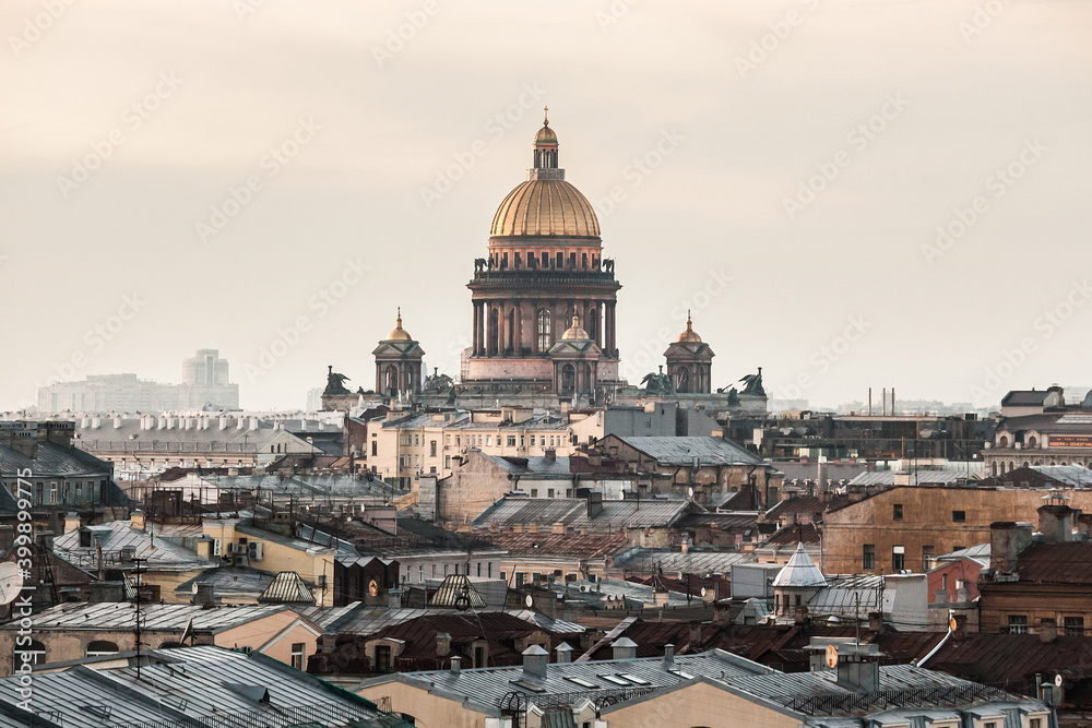 Golden dome of Saint Isaac's cathedral