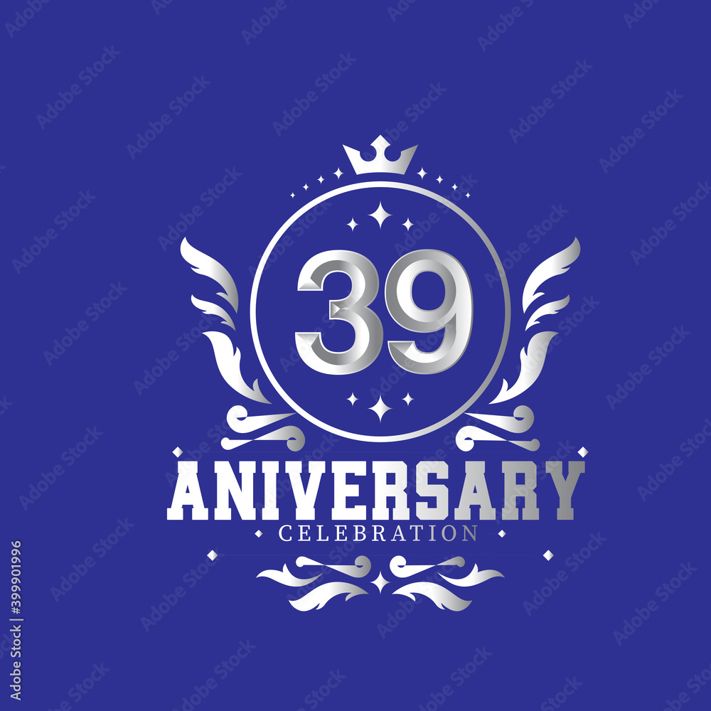 39 Year Anniversary Vector Template Design Illustration 39 Year Anniversary Vector Template Design Illustration