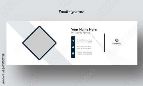 Corporate Email Signature Design Email signature template design. business email signature vector  creative banner 