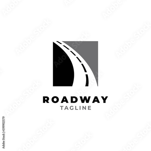 Road way logo design symbol vector template