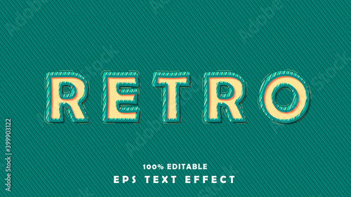 retro vintage editable text effect 