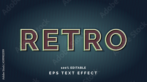 retro vintage editable text effect 