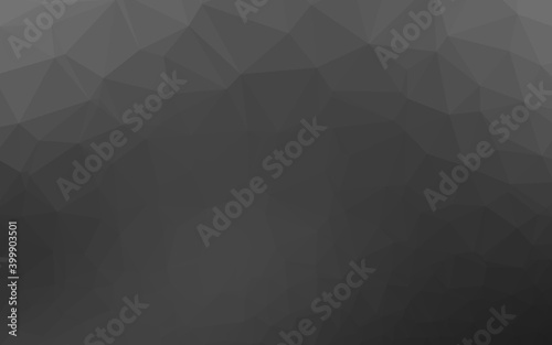 Dark Silver, Gray vector abstract polygonal cover.