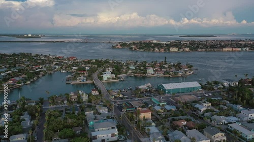 Aerial view of St. Petes Beach and Little McPherson Bayou photo