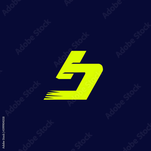 Free Download B letter logo with fast speed lines or wings. Corporate branding identity design template with vivid gradient. Can be used for delivery ads, technology poster, sport identity, etc. - GFXLoad