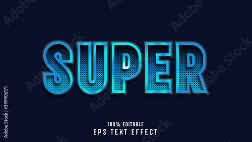 editable 3d modern text effect style