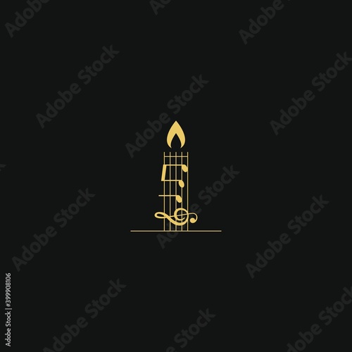 melody candle vector