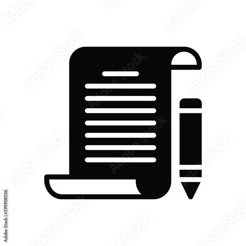 Black solid icon for assignment

