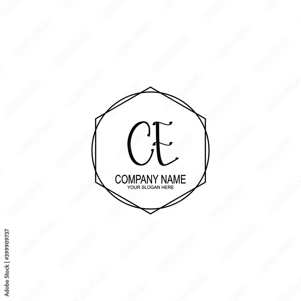 Initial CE Handwriting, Wedding Monogram Logo Design, Modern Minimalistic and Floral templates for Invitation cards
Initial CE Handwriting, Wedding Monogram Logo Design, Modern Minimalistic and Floral templates for Invitation cards