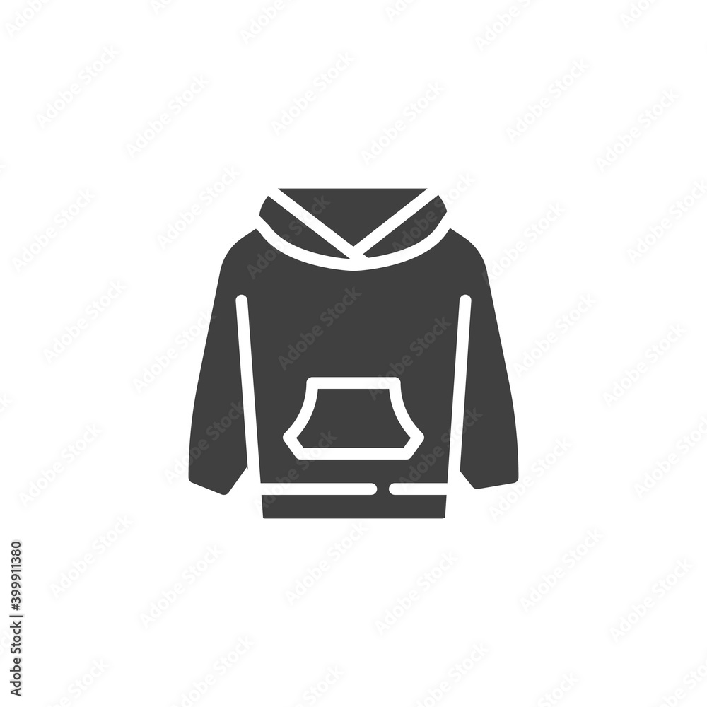 Hoodie sweatshirt vector icon. filled flat sign for mobile concept and web design. Long sleeve hoodie glyph icon. Symbol, logo illustration. Vector graphics Hoodie sweatshirt vector icon. filled flat sign for mobile concept and web design. Long sleeve hoodie glyph icon. Symbol, logo illustration. Vector graphics