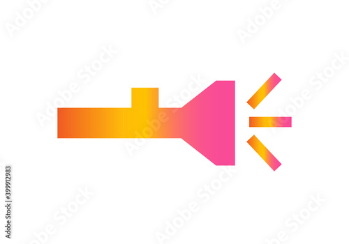 Flashlight lighting with spotlight or flash vector eps
