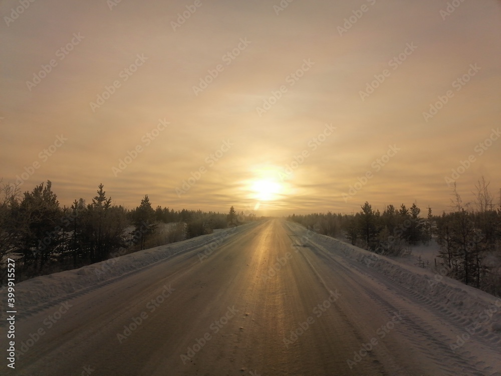 road in winter