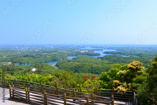 三重県伊勢志摩 横山展望台からの眺め（View from Yokoyama observation deck , Ise-Shima, Mie Prefecture）