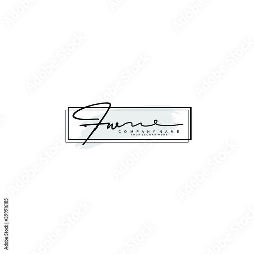 Initial FW Handwriting, Wedding Monogram Logo Design, Modern Minimalistic and Floral templates for Invitation cards 