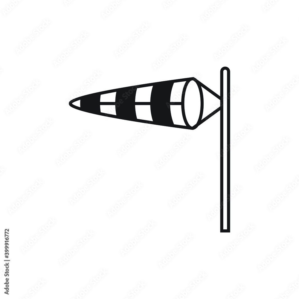 Cone meteorology windsock icon design. vector illustration Cone meteorology windsock icon design. vector illustration
