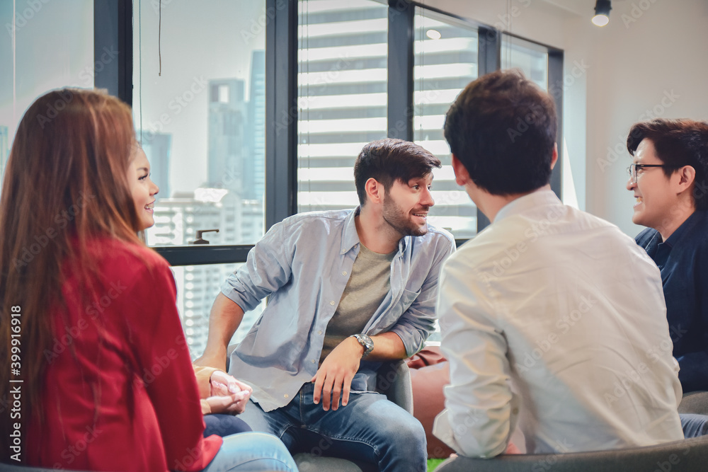 Business team talking in meeting room for business marketing planning
