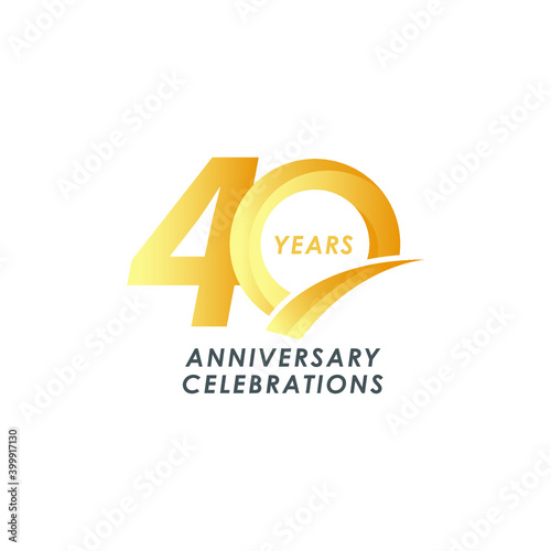 40 years anniversary design template.