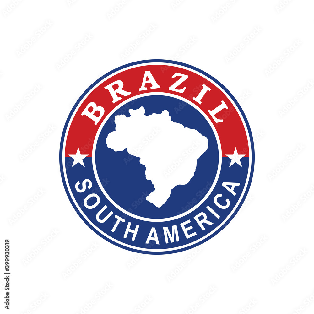 Brazil Map Vector , Country Logo Brazil Map Vector , Country Logo