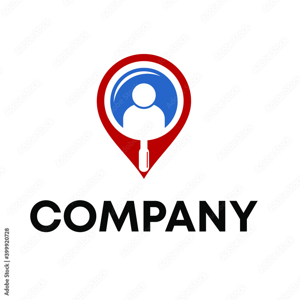 Pin Location Human logo design Pin Location Human logo design