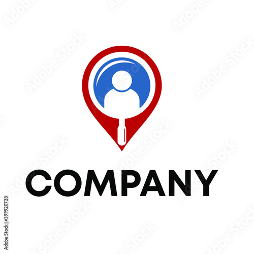 Free Download Pin Location Human logo design - GFXLoad