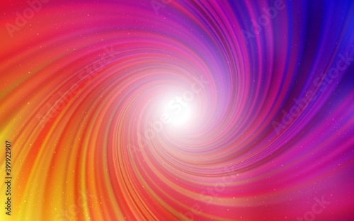 Light Pink, Yellow vector background with astronomical stars. Glitter abstract illustration with colorful cosmic stars. Smart design for your business advert.